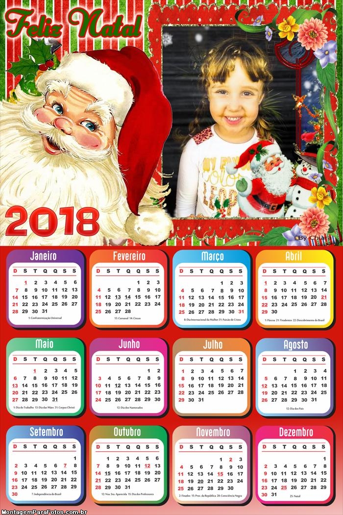 Calendário 2018 Papai Noel