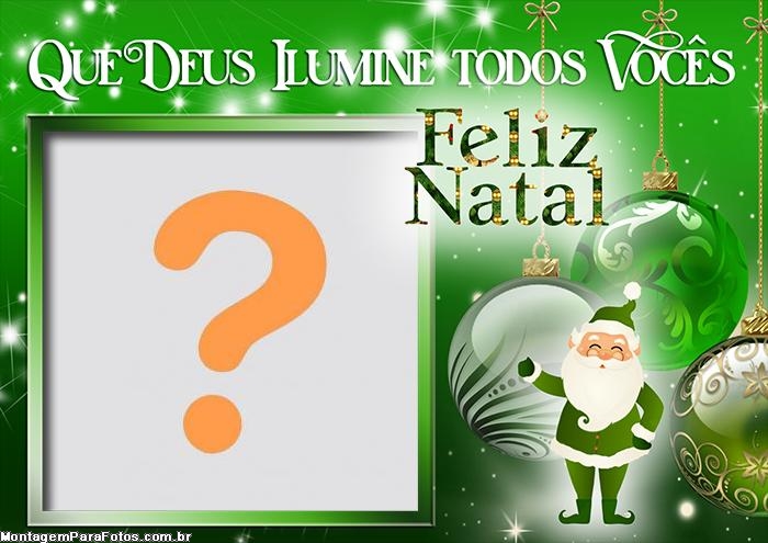 Feliz Natal Que Deus Ilumine todos Vocês Personalizar Online