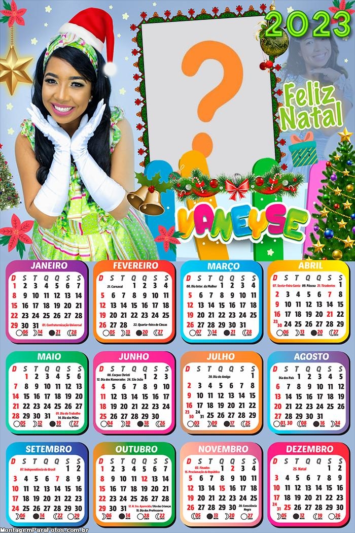 Calendário 2023 Feliz Natal Vaneyse Fazer Colagem Online