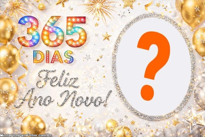 Imagem de Feliz Ano Novo 365 dias Foto Montagem