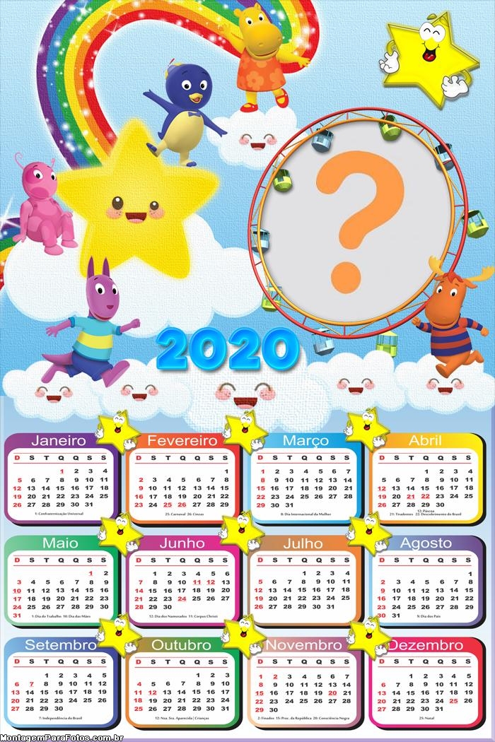 Calendário 2020 Os Backyadigans Moldura Infantil