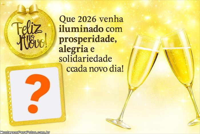 Fazer colagem de fotos Mensagem de Ano Novo 2026