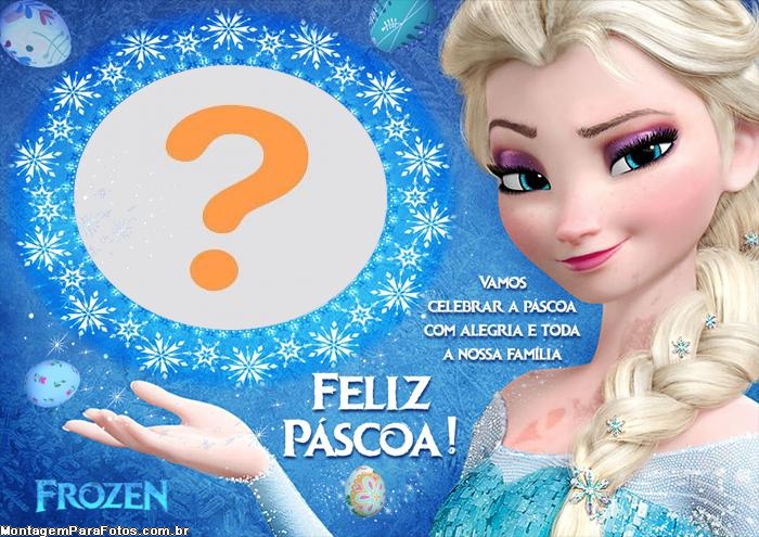 Moldura Páscoa da Princesa Elsa Frozen