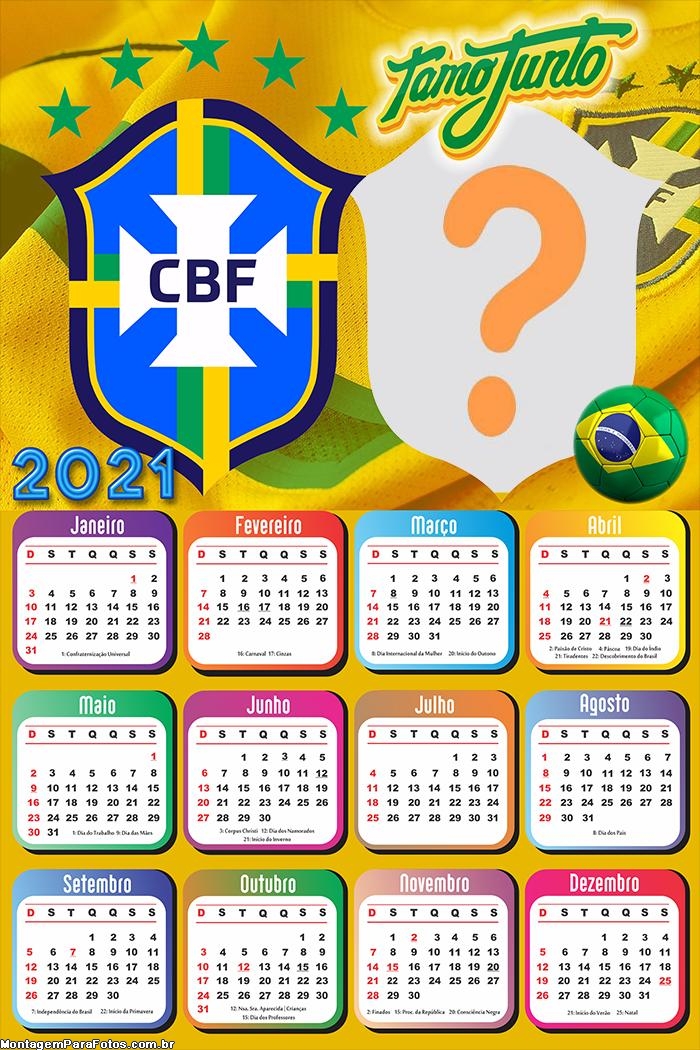 Calendário 2021 Brasil Seleção