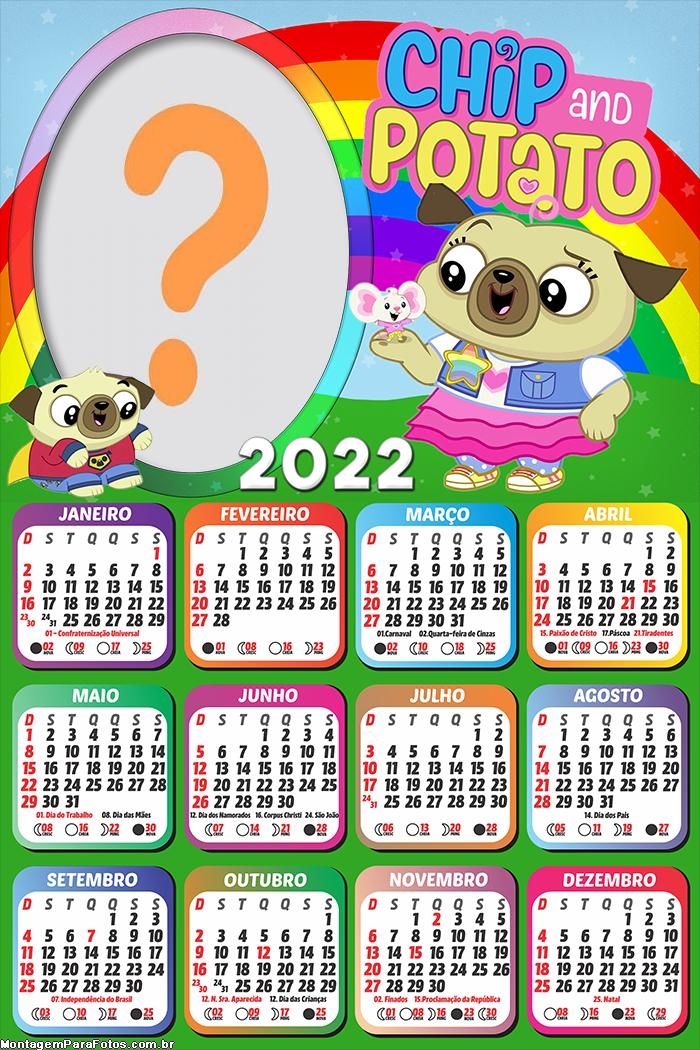 Calendário 2022 Chip e Potato Fazer Montagem