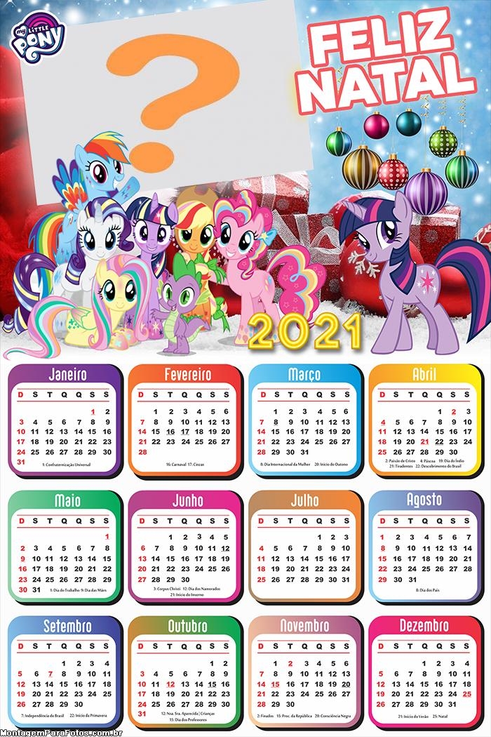Calendário 2021 My Little Pony de Natal