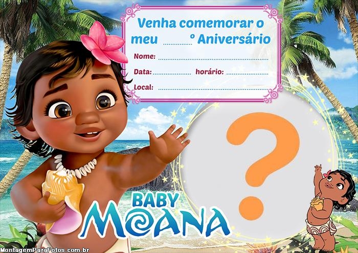 Convite Moana Baby Criar Convite Gratis Colagem De Foto Convite Moana Baby Criar Convite Gratis Colagem De Foto