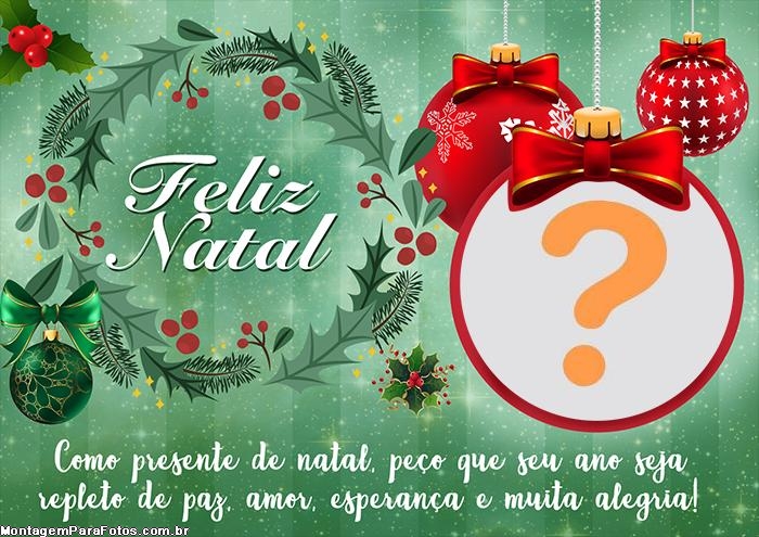 Mensagem Presente de Natal Moldura