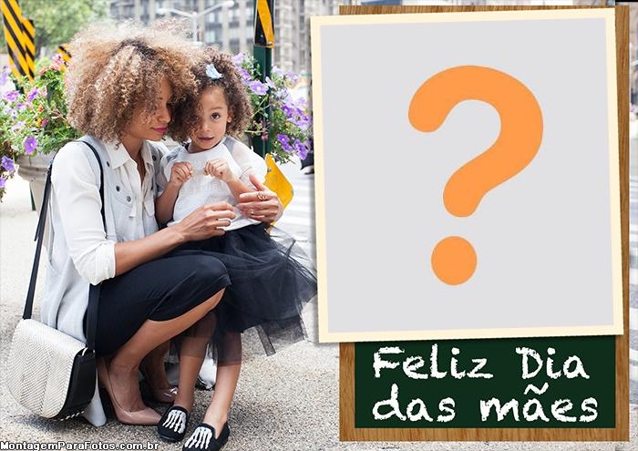 Feliz Dia das Mães para Escola Foto Moldura Digital