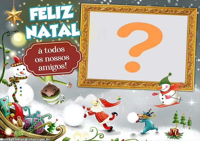 Todos os Amigos um Feliz Natal Aplicativo de Montar Foto