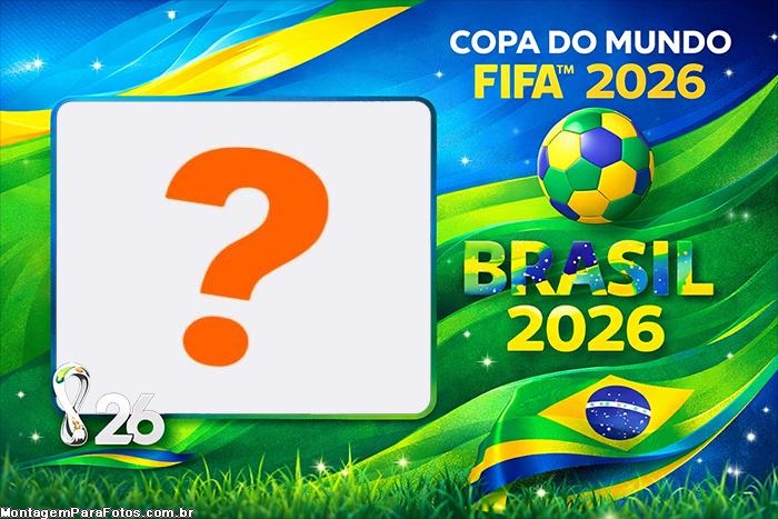 Montagem de fotos grátis Brasil Copa do Mundo 2026