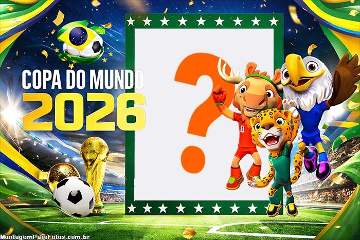 Fotomontagem online Copa 2026 Mascotes