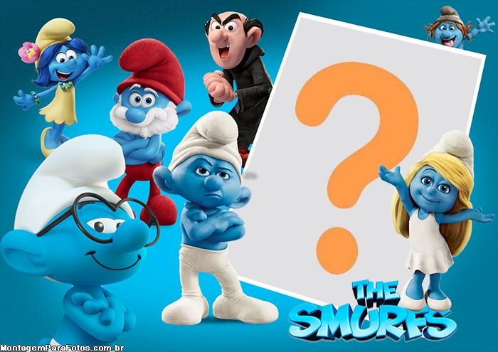 Smurfs Moldura Foto Colagem Grátis