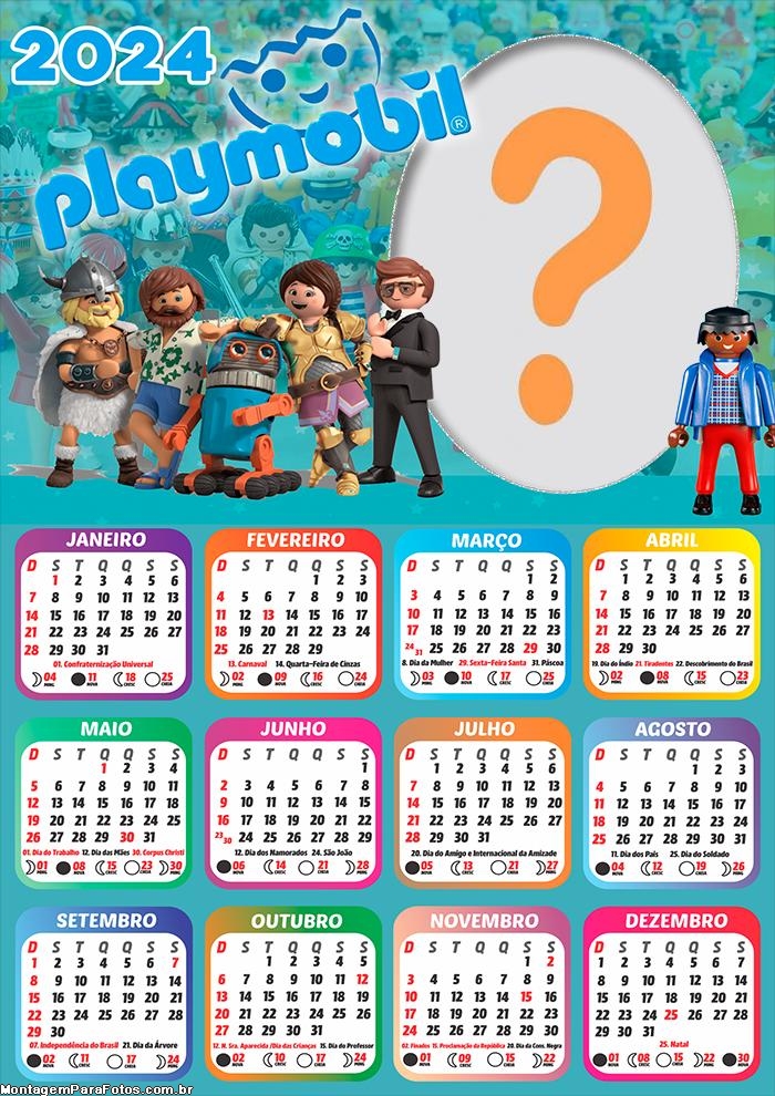 Calendário 2024 Playmobil Gratuito Montagem