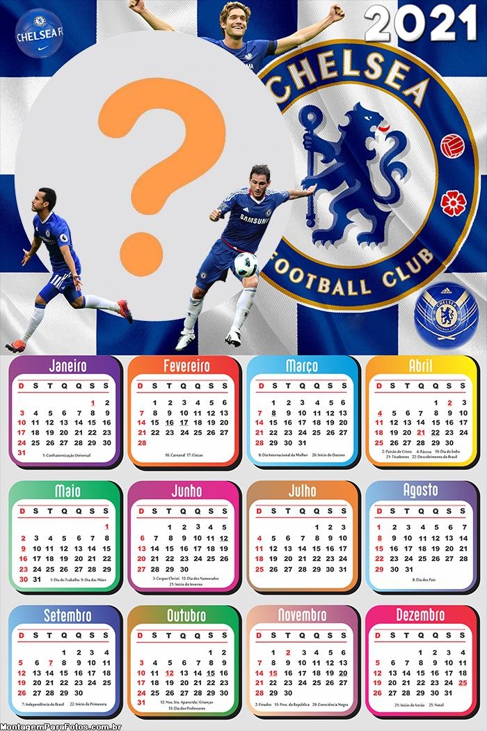 Calendário 2021 Chelsea Football Club
