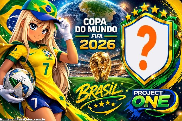 Anime Copa do Mundo 2026 Moldura Online