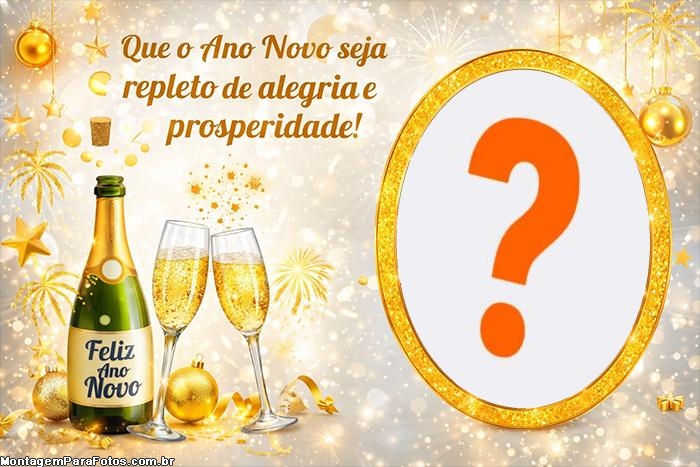 Moldura com Foto de Ano Novo para Imprimir