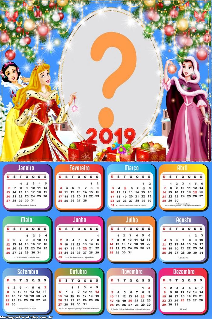 Calendário 2019 Natal das Princesas