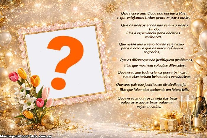 Mensagem Ano Novo que Deus nos ensine a Paz