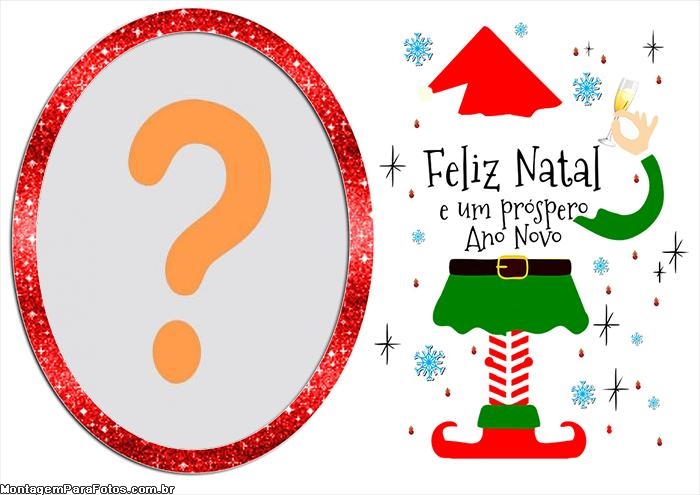 Moldura Infantil Feliz Natal para Crianças