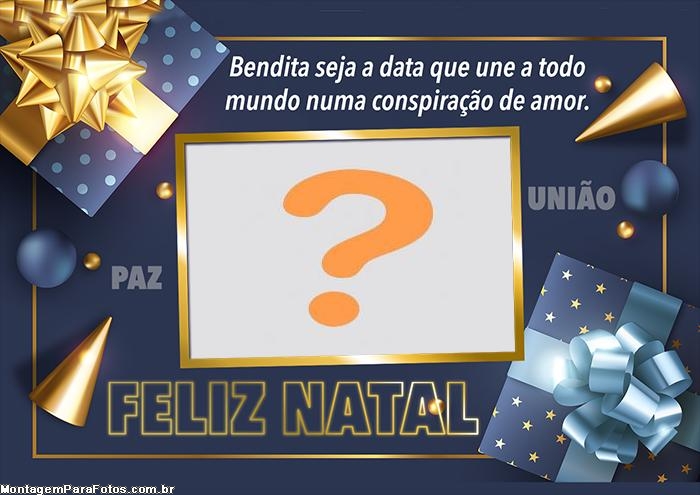 Conspiração de Amor Frase Feliz Natal Colagem Online