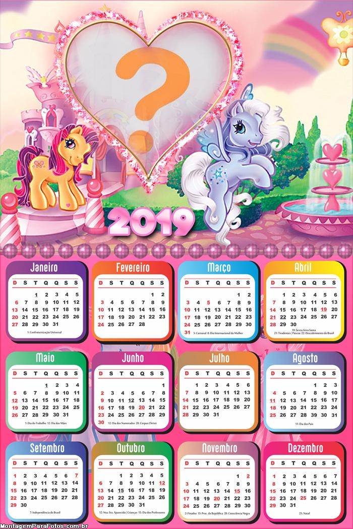 Calendário 2019 Ponny Encatado