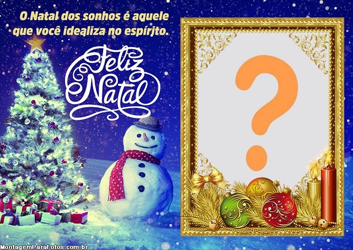 Feliz Natal dos Sonhos Foto Montagem