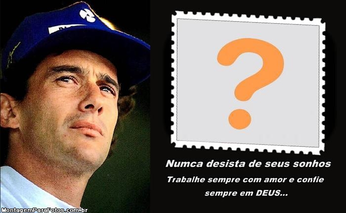 Mensagem Ayrton Senna Moldura