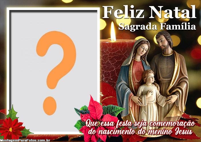 Montagem Online Feliz Natal Sagrada Família