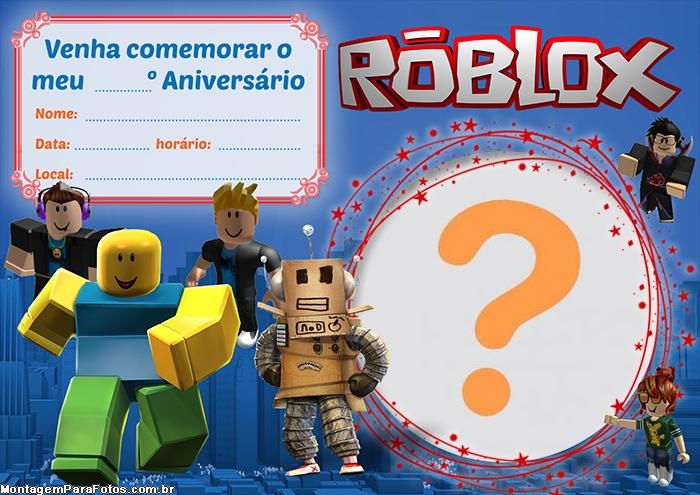 ▷ Convite Digital Festa Roblox, GRÁTIS