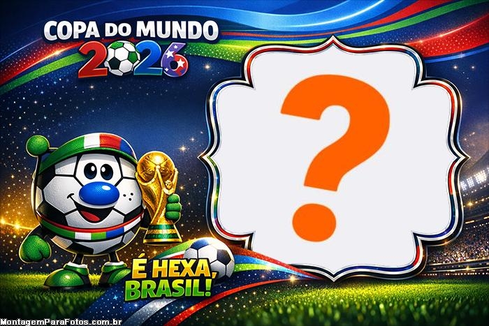 Bolinha Infantil Copa 2026 colagem de fotos online