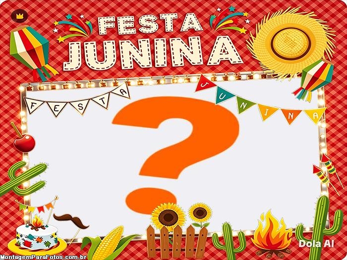 Montagem de Foto Festa Junina Moldura