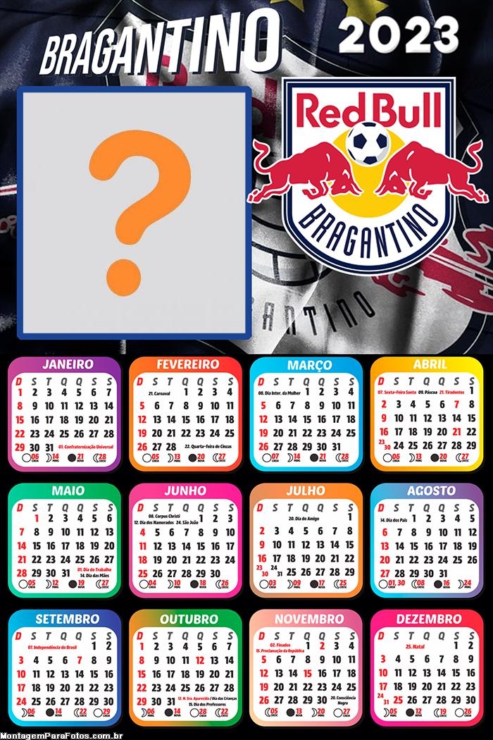 Calendário 2023 Red Bull Bragantino Emoldurar Grátis