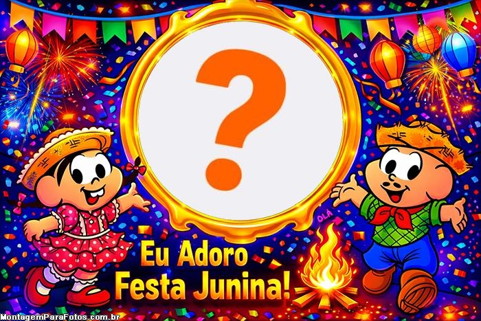 Eu Adoro Festa Junina Fotomontagem grátis