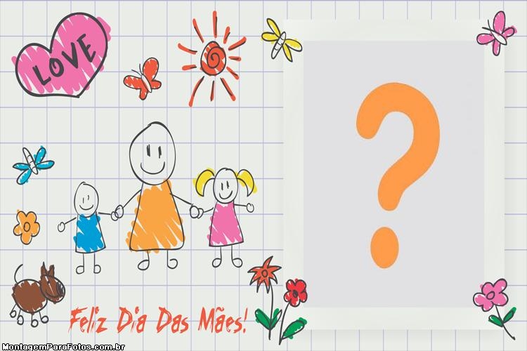 Desenho Família Dia das Mães