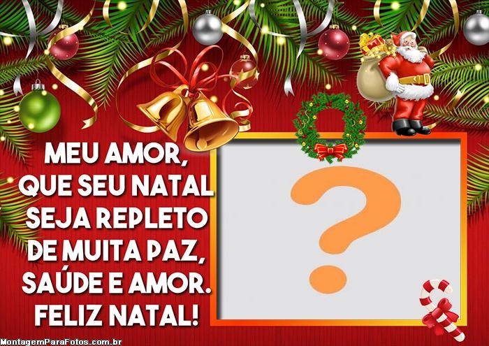 Colagem de Foto Feliz Natal Muita Paz Saúde e  Amor