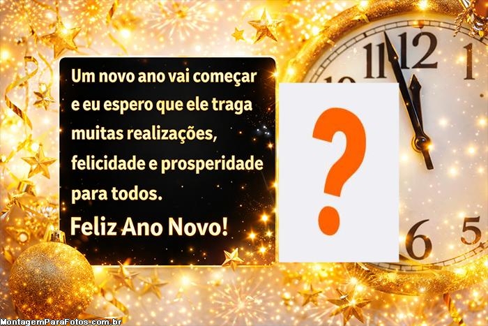Um novo ano vai começar Feliz Ano Novo Foto Moldura