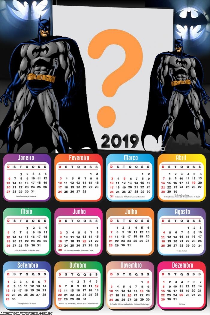 Calendário 2019 Batman