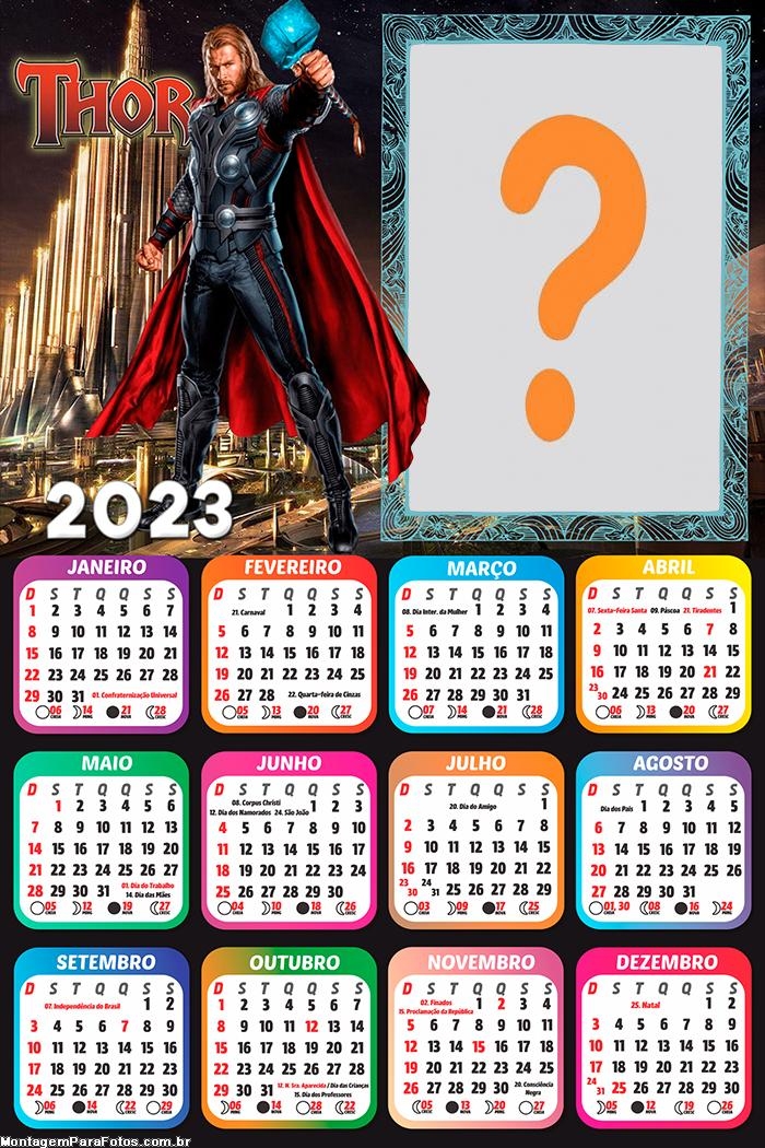 Calendário 2023 Thor Fazer Colagem Online