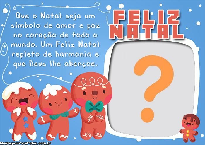 Biscoitinhos de Natal com Mensagem Natalina Moldura Virtual