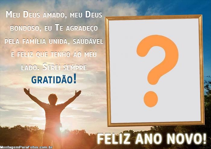 Foto Mensagem Gratidão Feliz Ano Novo