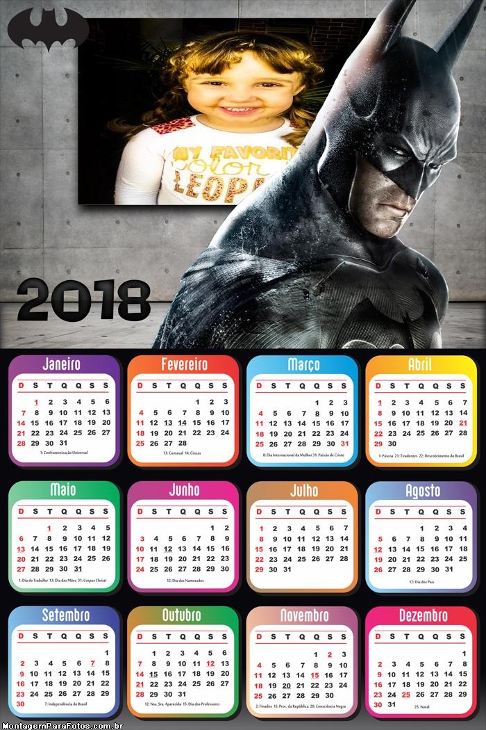 Calendário 2018 Batman Cavaleiro das Trevas