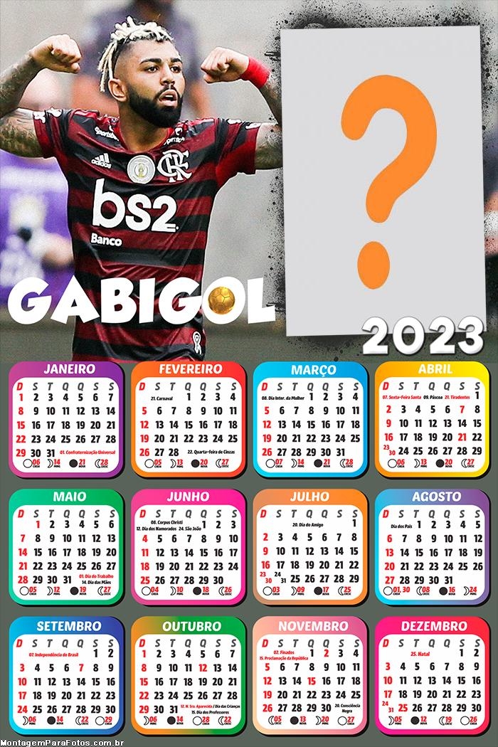 Gratuito CalendÃ¡rio 2023 Gabigol Flamengo