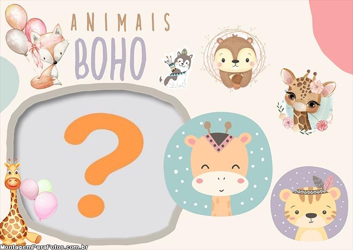 Animais Boho Criar Montagem Moldura