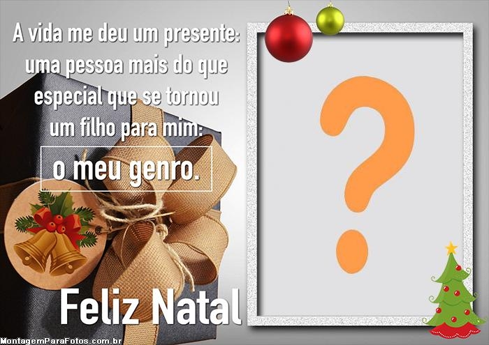 Feliz Natal para o Genro Grátis Montagem Online