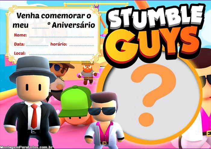 Convite Digital Interativo Stumble Guys - Mod. Int01