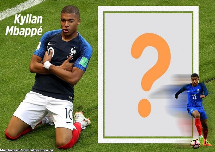 Kylian Mbappé no PSG Moldura Digital