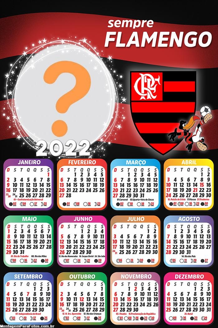Calendário 2022 Sempre Flamengo Colar Foto