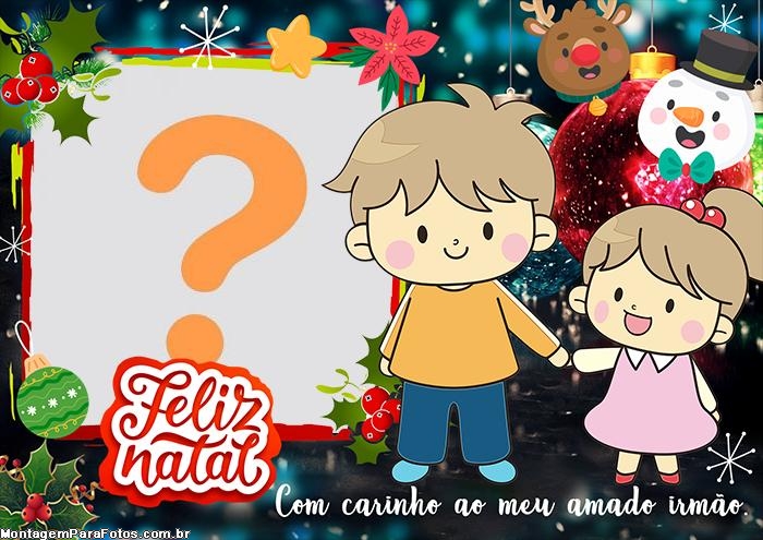 Irmão Feliz Natal Moldura de Foto