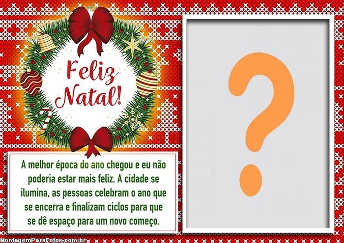 Frase de Um novo Começo Feliz Natal Colagem de Foto